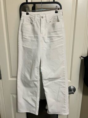 Old Navy White High-Rise Wide Leg Jeans